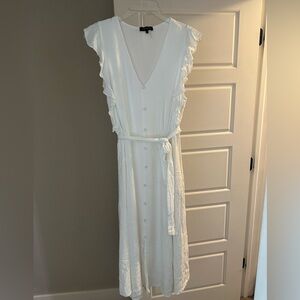 NWOT Women’s 1.STATE Contemporary Button Front Dress in Soft Ecru, size L